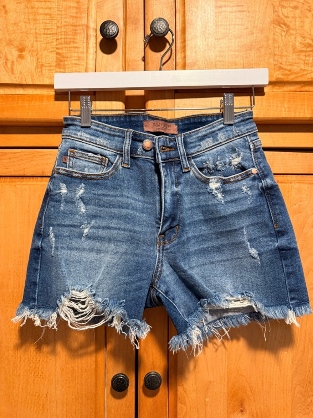 Never Worn Judy Blue High-Rise Distressed Denim Shorts